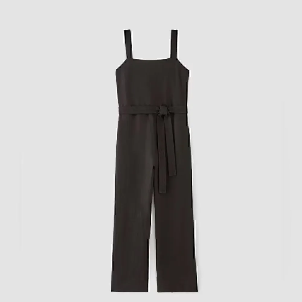 NEW Everlane The Linen Side-Button Jumpsuit‎ Black Size 6 Sustainable